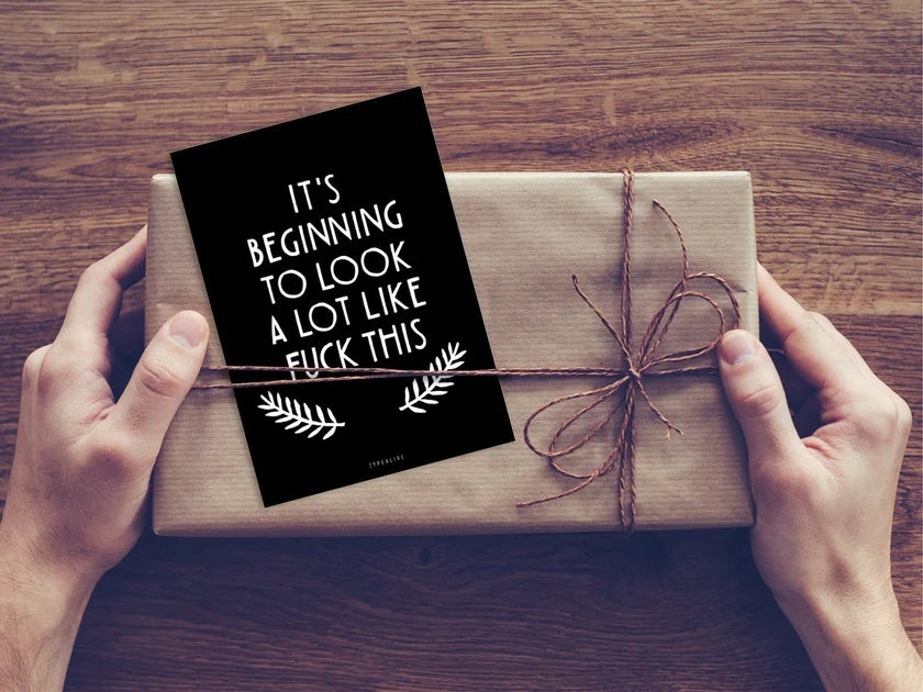 Joulukortti, a lot like f*** this