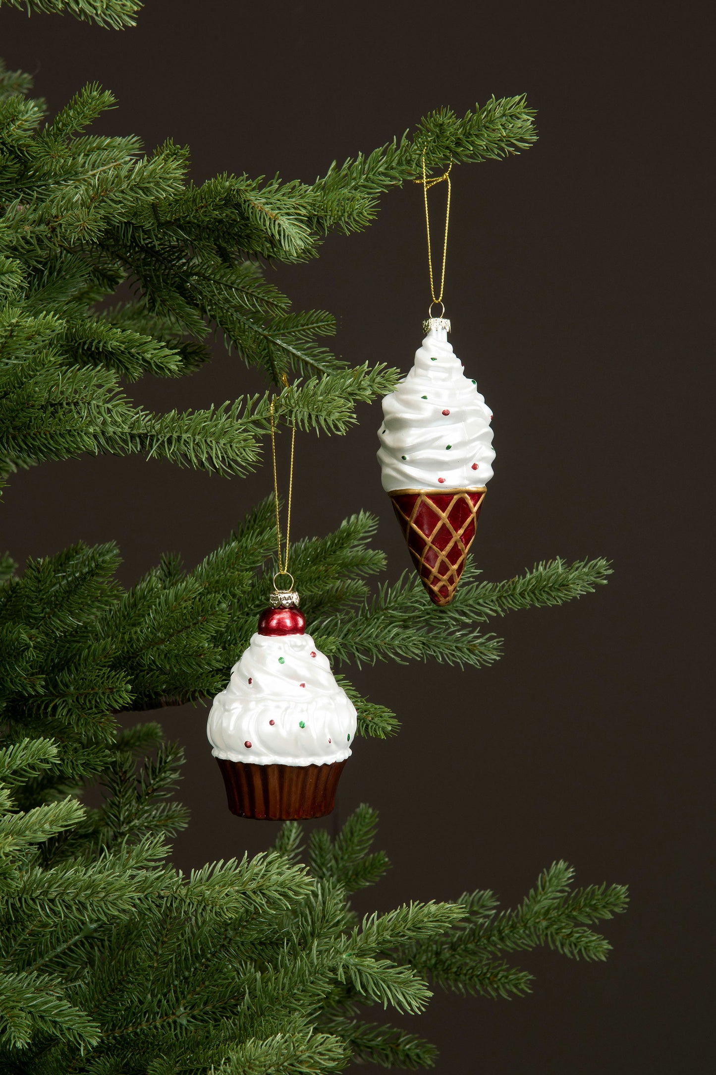 Joulukuusenkoriste Jäätelö/Kuppikakku
