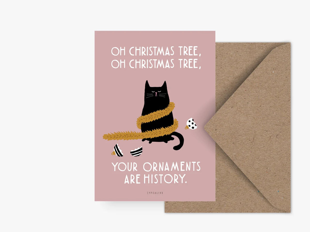 Postikortti, Christmas Cat No. 1