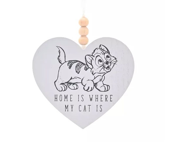 Disney sydän laatta - "Home is where my cat is"