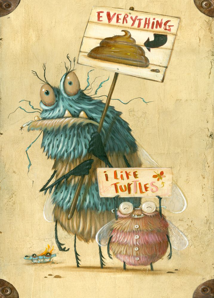 Turds and Turtles - Postikortti