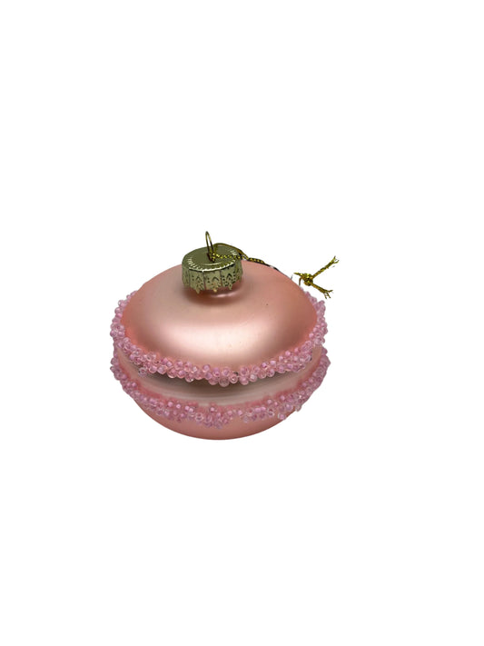 Joulukuusenkoriste Macaron vaaleanpunainen