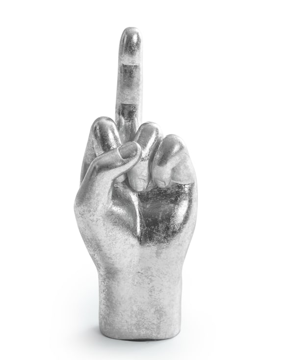 Keskisormi - patsas hopea