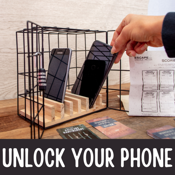 TULOSSA LISÄÄ VARASTOON Puhelin Pakopeli - Phone Escape Room Escape Shackle Prison