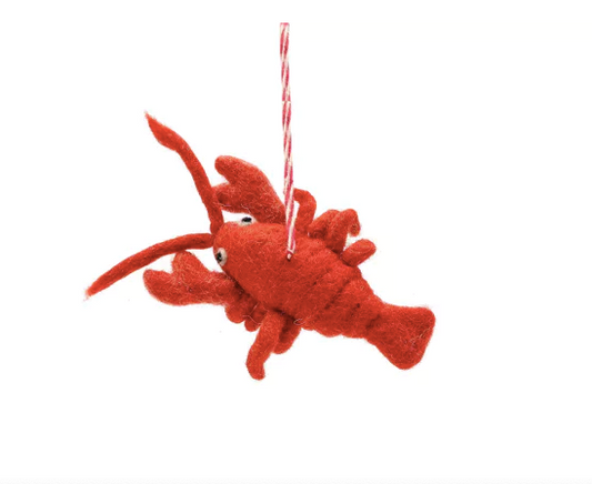 Huopainen Hummeri joulukuusenkoriste