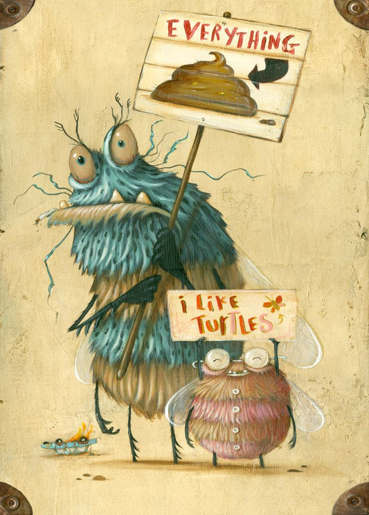 Turds and Turtles - Postikortti