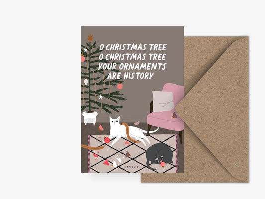 Joulukortti, "Cats" ornaments